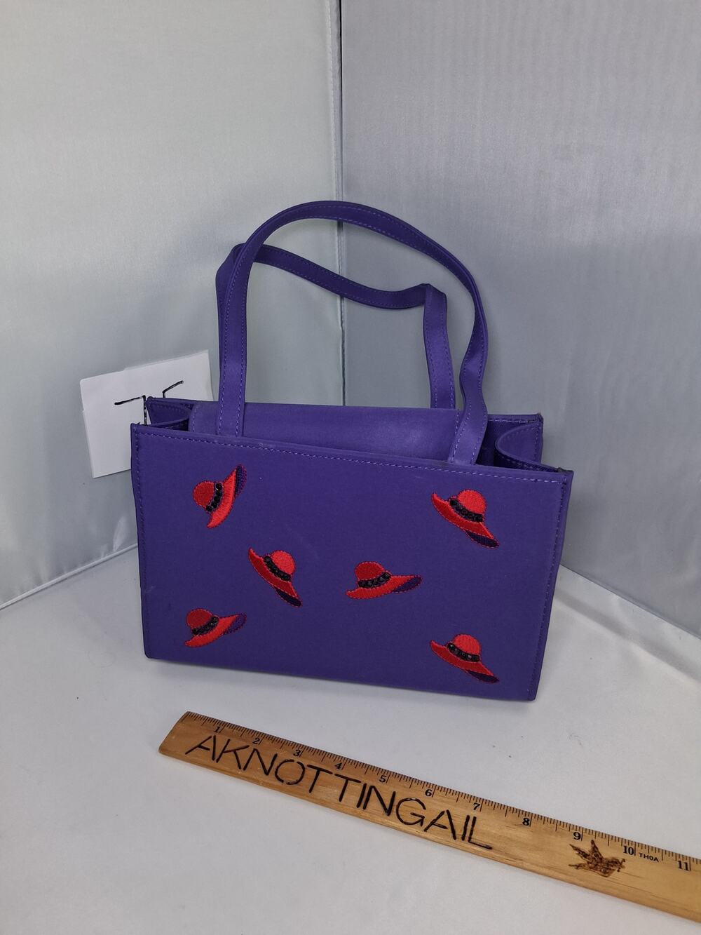 7E Vintage Red Hat Society Satin Purse Red Hat Lady